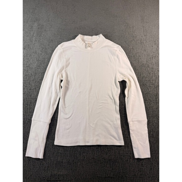 Free People Tops - Intimately Free People Women Ivory Ribbed Mock Neck Long Sleeve Top Size M